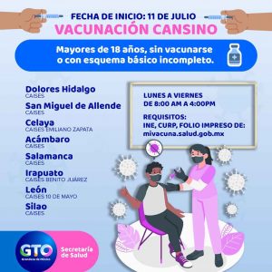SSG informa vacunación para mayores de edad que nunca se vacunaron o con esquemas incompletos SSG informa vacunación para mayores de edad que nunca se vacunaron o con esquemas incompletos