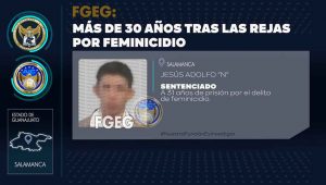 La Fiscalía General del Estado obtuvo más de 30 años de cárcel para el feminicida de Julia “N”, asesinada a tiros el 29 de agosto de 2020, en Salamanca La Fiscalía General del Estado obtuvo más de 30 años de cárcel para el feminicida de Julia “N”, asesinada a tiros el 29 de agosto de 2020, en Salamanca