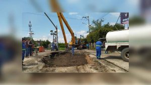 Intervienen colector sanitario en tiempo récord Intervienen colector sanitario en tiempo récord