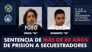 ROBERTO CARLOS “N” y FRIDA MARÍA “N”, han sido sentenciados a más de 80 años en prisión por el secuestro ROBERTO CARLOS “N” y FRIDA MARÍA “N”, han sido sentenciados a más de 80 años en prisión por el secuestro