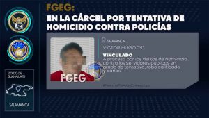 Es vinculado a proceso penal, el hombre que enfrentó a policías salmantinos, huyendo en una camioneta Mazda robada, el pasado 25 de julio Es vinculado a proceso penal, el hombre que enfrentó a policías salmantinos, huyendo en una camioneta Mazda robada, el pasado 25 de julio