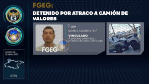 Es capturado sujeto que participó en el atraco cometido a un camión de valores en León Es capturado sujeto que participó en el atraco cometido a un camión de valores en León