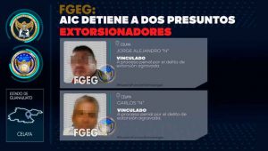 La Fiscalía General del Estado detuvo en flagrancia a dos presuntos extorsionadores en Celaya La Fiscalía General del Estado detuvo en flagrancia a dos presuntos extorsionadores en Celaya