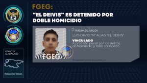 “El Deivis” es detenido por el asesinato de dos personas en Purísima del Rincón. “El Deivis” es detenido por el asesinato de dos personas en Purísima del Rincón.
