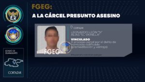 Un hombre apodado “El Vainilla” es detenido y llevado a audiencia, como probable responsable del asesinato de dos hermanos, en Cortazar. Un hombre apodado “El Vainilla” es detenido y llevado a audiencia, como probable responsable del asesinato de dos hermanos, en Cortazar.