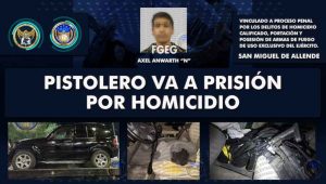 Un pistolero va a prisión, acusado de haber asesinado a tiros a un hombre, la madrugada de este jueves 01 de septiembre, en San Miguel de Allende Un pistolero va a prisión, acusado de haber asesinado a tiros a un hombre, la madrugada de este jueves 01 de septiembre, en San Miguel de Allende