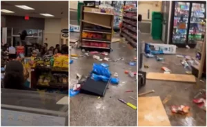 Adolescentes saquean y destruyen tienda en Filadelfia Adolescentes saquean y destruyen tienda en Filadelfia