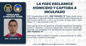 LA FGEG ESCLARECE HOMICIDIO Y CAPTURA A INCULPADO. LA FGEG ESCLARECE HOMICIDIO Y CAPTURA A INCULPADO.