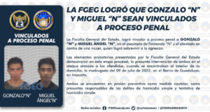 LA FGEG LOGRÓ QUE GONZALO «N» Y MIGUEL «N» SEAN VINCULADOS A PROCESO PENAL. LA FGEG LOGRÓ QUE GONZALO «N» Y MIGUEL «N» SEAN VINCULADOS A PROCESO PENAL.