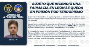 SUJETO QUE INCENDIÓ UNA FARMACIA EN LEÓN SE QUEDA EN PRISIÓN POR TERRORISMO SUJETO QUE INCENDIÓ UNA FARMACIA EN LEÓN SE QUEDA EN PRISIÓN POR TERRORISMO