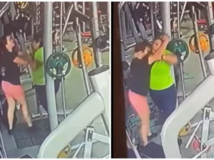 Se pelean en pleno gimnasio Se pelean en pleno gimnasio