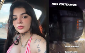 Karely Ruiz se accidenta. Karely Ruiz se accidenta.
