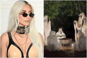 Kim Kardashian decora su casa de Halloween Kim Kardashian decora su casa de Halloween