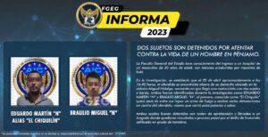 DOS SUJETOS SON DETENIDOS POR ATENTAR CONTRA LA VIDA DE UN HOMBRE EN PÉNJAMO DOS SUJETOS SON DETENIDOS POR ATENTAR CONTRA LA VIDA DE UN HOMBRE EN PÉNJAMO
