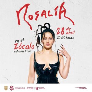 anuncian show de Rosalia en el Zócalo anuncian show de Rosalia en el Zócalo