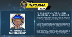“EL DANONINO” VA A PRISIÓN POR EL HOMICIDIO DE UN HOMBRE EN PÉNJAMO “EL DANONINO” VA A PRISIÓN POR EL HOMICIDIO DE UN HOMBRE EN PÉNJAMO