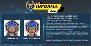 VAN A PRISIÓN DOS SUJETOS QUE DESPOJARON A UN HOMBRE DE SU MOTOCICLETA EN IRAPUATO VAN A PRISIÓN DOS SUJETOS QUE DESPOJARON A UN HOMBRE DE SU MOTOCICLETA EN IRAPUATO