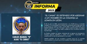 “EL CANAS” ES DETENIDO POR ASESINAR A UN HOMBRE EN LA COLONIA LA LOMITA EN LEÓN “EL CANAS” ES DETENIDO POR ASESINAR A UN HOMBRE EN LA COLONIA LA LOMITA EN LEÓN
