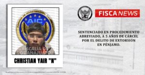SUJETO ES SENTENCIADO POR EXTORSIÓN A COMERCIANTE EN PÉNJAMO SUJETO ES SENTENCIADO POR EXTORSIÓN A COMERCIANTE EN PÉNJAMO