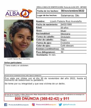 BUSCAN A MUJER REPORTADA COMO DESAPARECIDA A TRAVÉS DEL PROTOCOLO ALBA BUSCAN A MUJER REPORTADA COMO DESAPARECIDA A TRAVÉS DEL PROTOCOLO ALBA