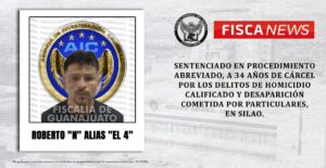 “El 4” VA A LA CÁRCEL POR ASESINAR Y ENTERRAR A SU VÍCTIMA EN SILAO “El 4” VA A LA CÁRCEL POR ASESINAR Y ENTERRAR A SU VÍCTIMA EN SILAO
