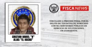 CRISTIAN DANIEL “N”, alias “El Hacha”, atentó contra la vida de un AIC, ha sido vinculado a proceso en Guanajuato capital. CRISTIAN DANIEL “N”, alias “El Hacha”, atentó contra la vida de un AIC, ha sido vinculado a proceso en Guanajuato capital.