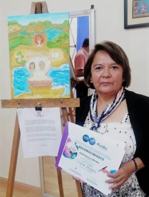 Gana adulta mayor capitalina el tercer lugar en concurso estatal de pintura Gana adulta mayor capitalina el tercer lugar en concurso estatal de pintura