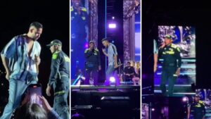Romeo Santos y un policía se roban el show Romeo Santos y un policía se roban el show