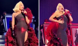 Bulto en su vientre desata dudas entre sus fans de Lady Gaga Bulto en su vientre desata dudas entre sus fans de Lady Gaga