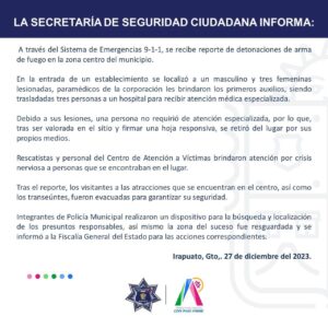 Balacera afuera de tienda Del Sol deja cuatro lesionados, asegura la Secretaria de Seguridad Balacera afuera de tienda Del Sol deja cuatro lesionados, asegura la Secretaria de Seguridad