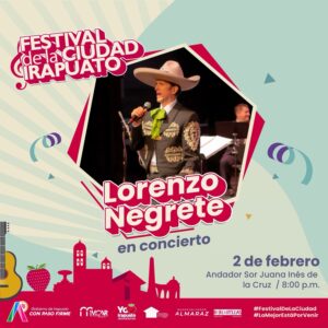 Comenzará este viernes el Festival de la Ciudad con Lorenzo Negrete Comenzará este viernes el Festival de la Ciudad con Lorenzo Negrete