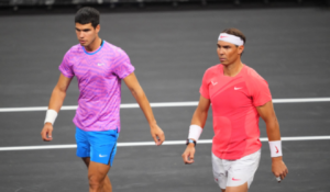 ¡Ilusiona regreso! Rafael Nadal y Carlos Alcaraz dieron una exhibición de tenis en Las Vegas ¡Ilusiona regreso! Rafael Nadal y Carlos Alcaraz dieron una exhibición de tenis en Las Vegas