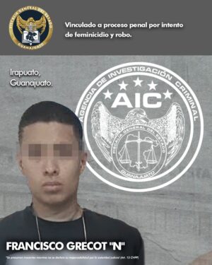Vinculado a proceso penal por intento de feminicidio y robo en Irapuato. Vinculado a proceso penal por intento de feminicidio y robo en Irapuato.