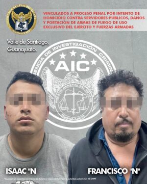 Vinculados a proceso penal por homicidio en grado de tentativa en contra de servidores públicos, daños y portación de armas de fuego de uso exclusivo del Ejército y fuerzas armadas. Vinculados a proceso penal por homicidio en grado de tentativa en contra de servidores públicos, daños y portación de armas de fuego de uso exclusivo del Ejército y fuerzas armadas.