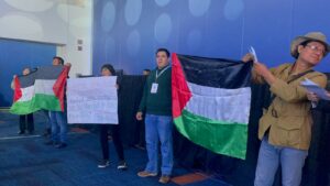 Piden alto al fuego en Gaza durante 2do encuentro de Voces por la Paz frente a Makaziwe Mandela Piden alto al fuego en Gaza durante 2do encuentro de Voces por la Paz frente a Makaziwe Mandela