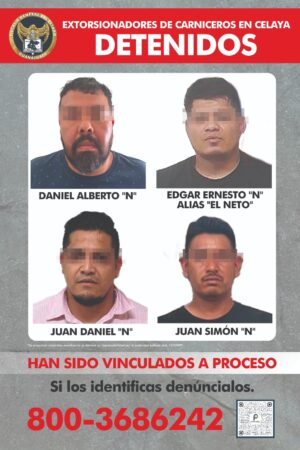 LA FISCALÍA DE GUANAJUATO DESARTICULÓ UNA BANDA DE DELINCUENTES QUE EXTORSIONABAN A CARNICEROS DE CELAYA LA FISCALÍA DE GUANAJUATO DESARTICULÓ UNA BANDA DE DELINCUENTES QUE EXTORSIONABAN A CARNICEROS DE CELAYA