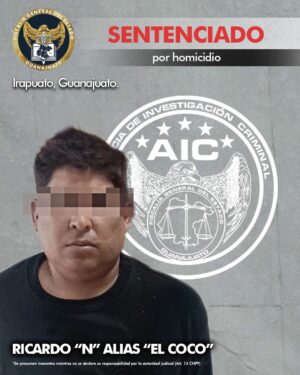 Sentencian a ‘El Coco’ a 52 años de prisión por homicidio y ataque a agentes en Irapuato Sentencian a ‘El Coco’ a 52 años de prisión por homicidio y ataque a agentes en Irapuato