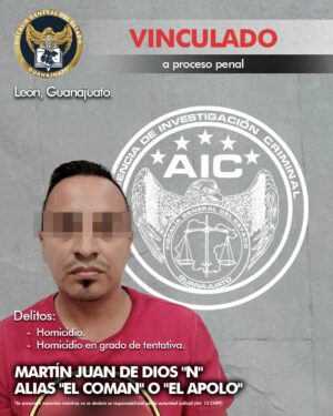 La Fiscalía de Guanajuato capturó a sujeto conocido como “El Coman” o “El Apolo”, por homicidio e intento de homicidio en León La Fiscalía de Guanajuato capturó a sujeto conocido como “El Coman” o “El Apolo”, por homicidio e intento de homicidio en León