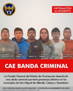 FISCALÍA DE GUANAJUATO DESARTÍCULA CÉLULA CRIMINAL VINCULADA A DELITOS EN SAN MIGUEL DE ALLENDE, CELAYA Y QUERÉTARO FISCALÍA DE GUANAJUATO DESARTÍCULA CÉLULA CRIMINAL VINCULADA A DELITOS EN SAN MIGUEL DE ALLENDE, CELAYA Y QUERÉTARO