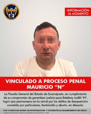 Mauricio “N” permanecerá en prisión; Asesino de Judith es vinculado a proceso por feminicidio y desaparición Mauricio “N” permanecerá en prisión; Asesino de Judith es vinculado a proceso por feminicidio y desaparición