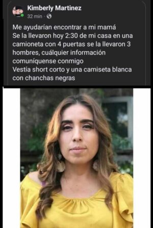 PRIVAN DE SU LIBERTAD A UNA MUJER EN LA COMUNIDAD LA TINAJA Y FAMILIA PIDE AYUDA PARA LOCALIZARLA PRIVAN DE SU LIBERTAD A UNA MUJER EN LA COMUNIDAD LA TINAJA Y FAMILIA PIDE AYUDA PARA LOCALIZARLA