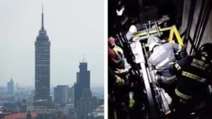 Rescatan a 12 personas atrapadas en elevador de la Torre Latinoamericana Rescatan a 12 personas atrapadas en elevador de la Torre Latinoamericana
