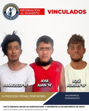 PRESUNTA BANDA DE ASALTANTES ES PROCESADA POR ROBO DE VEHICULOS EN SALAMANCA PRESUNTA BANDA DE ASALTANTES ES PROCESADA POR ROBO DE VEHICULOS EN SALAMANCA