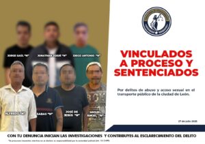 Cae grupo de agresores sexuales en transporte público de León; ya enfrentan la justicia Cae grupo de agresores sexuales en transporte público de León; ya enfrentan la justicia