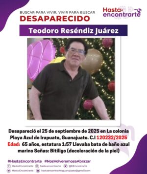 Reportan desaparición de Teodoro Reséndiz en colonia Playa Azul; colectivos exigen alto a la violencia Reportan desaparición de Teodoro Reséndiz en colonia Playa Azul; colectivos exigen alto a la violencia