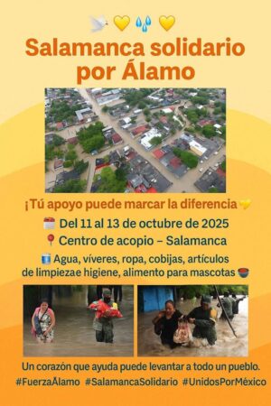 Último día para donar en Salamanca a damnificados por inundaciones en Veracruz Último día para donar en Salamanca a damnificados por inundaciones en Veracruz