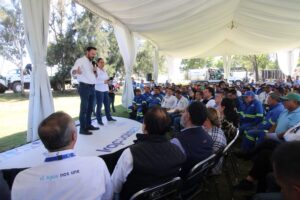 Lorena Alfaro se reúne con trabajadores de Japami y presenta avances en materia hídrica Lorena Alfaro se reúne con trabajadores de Japami y presenta avances en materia hídrica