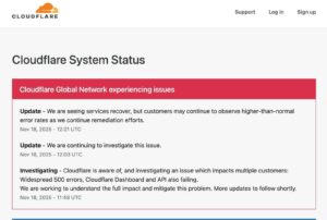 Interrupción Global: Fallos en Cloudflare dejan inaccesibles a páginas web y redes sociales Interrupción Global: Fallos en Cloudflare dejan inaccesibles a páginas web y redes sociales
