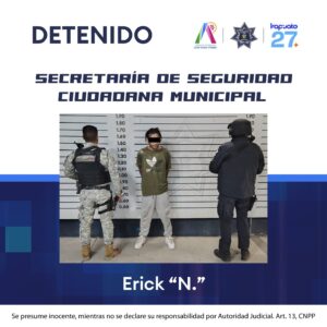 Detienen a reincidente con droga cristal en el Barrio de Santa Anita, Irapuato Detienen a reincidente con droga cristal en el Barrio de Santa Anita, Irapuato