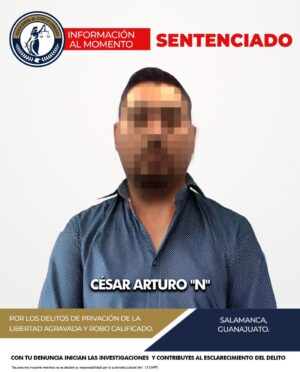 SENTENCIA DE MÁS DE 30 AÑOS DE PRISIÓN A HOMBRE QUE COMETIÓ ROBO Y PRIVACIÓN DE LA LIBERTAD SENTENCIA DE MÁS DE 30 AÑOS DE PRISIÓN A HOMBRE QUE COMETIÓ ROBO Y PRIVACIÓN DE LA LIBERTAD